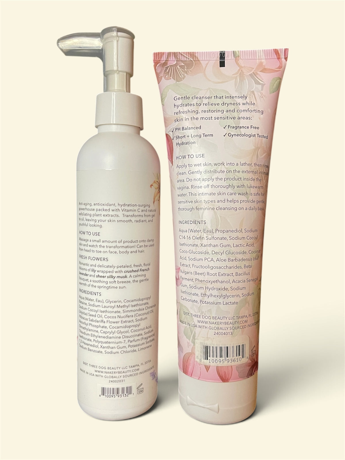 Nakery Beauty - Fresh + Balanced Cleansing Duo – Hydra-C Oil-to-Foam Cleanser & Pure Refresh Intimate Cleanser