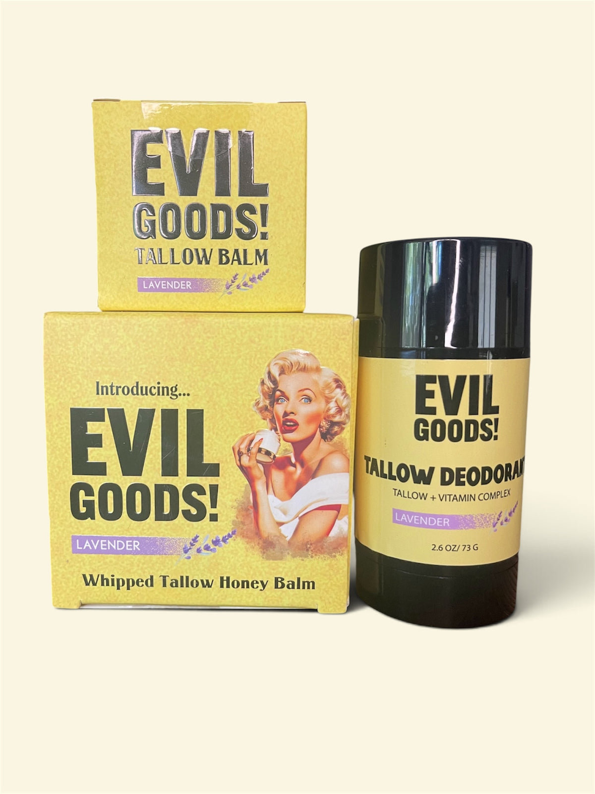 Evil Goods Tallow Skincare & Body Care 3-Piece Bundle