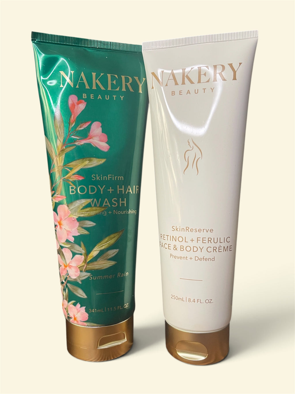 Nakery Beauty - SkinFirm Body Cream + SkinReserve Retinol & Ferulic Face & Body Crème Duo